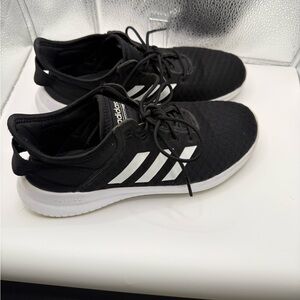 Adidas Shoes Womens 8.5‎ Cloudfoam Pure Running Sneakers Blk Lace Up ART CG 5762